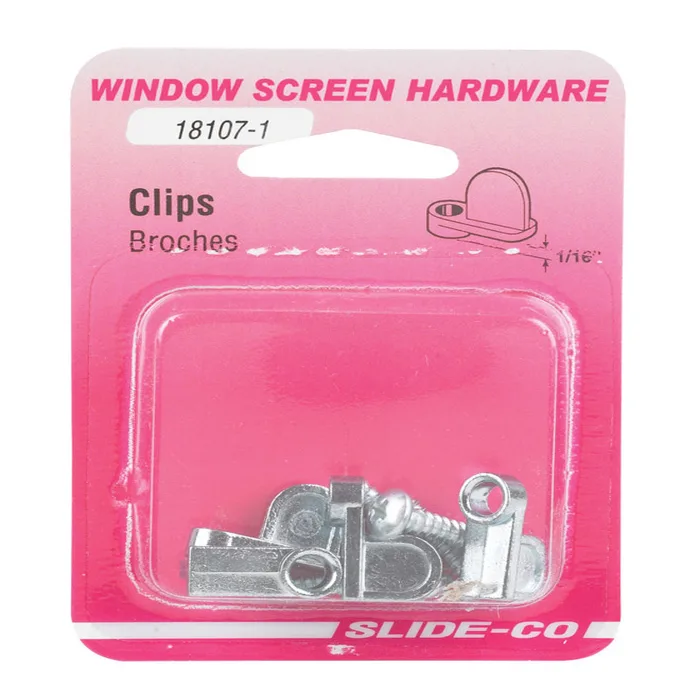 Prime-Line Mill Steel Screen Clip For 1/16 inch 8 pk