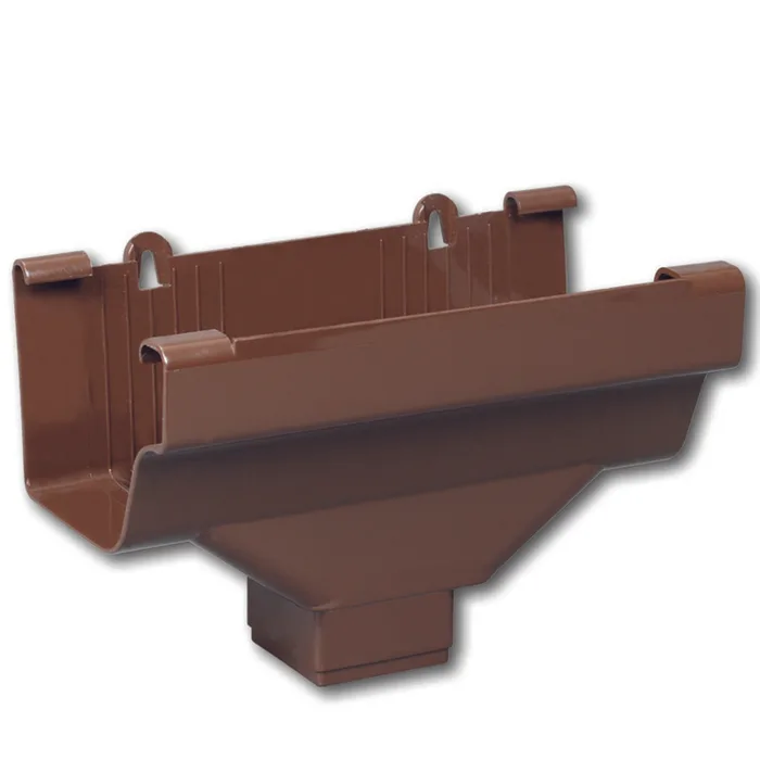 Amerimax 9 in. H X 6.25 in. W X 9 in. L Brown Vinyl K Gutter Drop Outlet (Pack of 6)