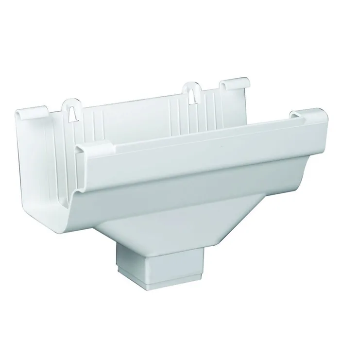 Amerimax 9 in. H X 6.25 in. W X 4.9 in. L White Vinyl Gutter Drop Outlet (Pack of 6)