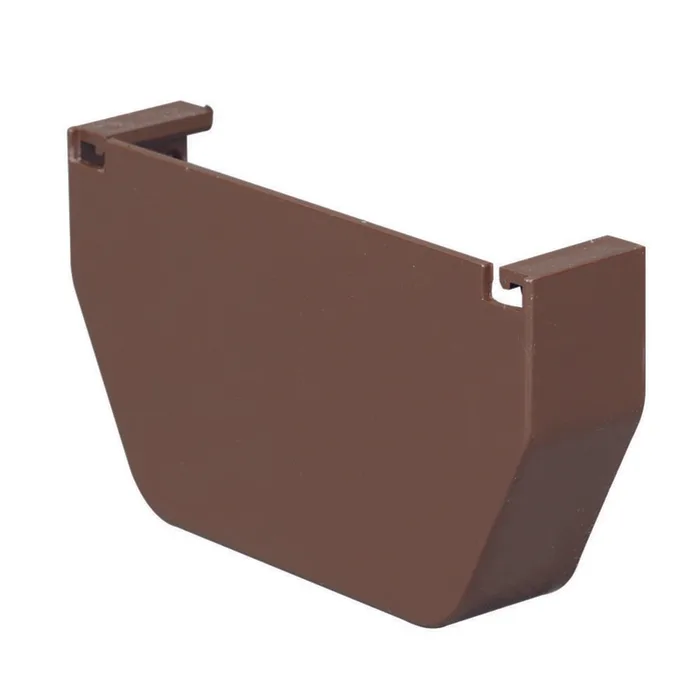 Amerimax 5.8 in. H X 4.5 in. W X 5 in. L Brown Vinyl U Gutter End Cap (Pack of 20)
