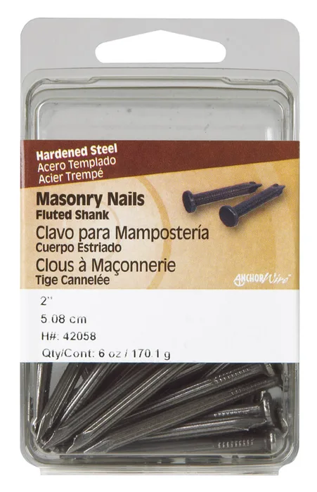 HILLMAN 2 in. Masonry Steel Nail Flat Head (Pack of 5)