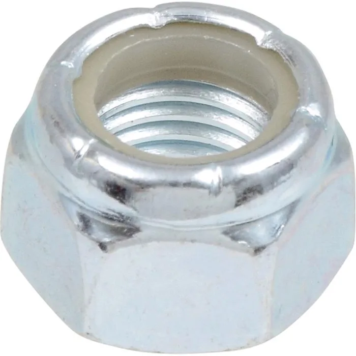 HILLMAN 10-24 in. Zinc-Plated Steel USS Nylon Lock Nut 100 pk