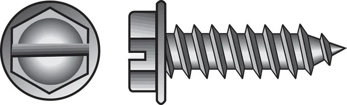 HILLMAN No. 12 Ga. X 3/4 in. L Slotted Hex Washer Head Sheet Metal Screws 100 pk