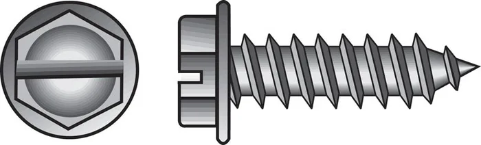 HILLMAN No. 12 Ga. X 1 in. L Slotted Hex Washer Head Sheet Metal Screws 100 pk