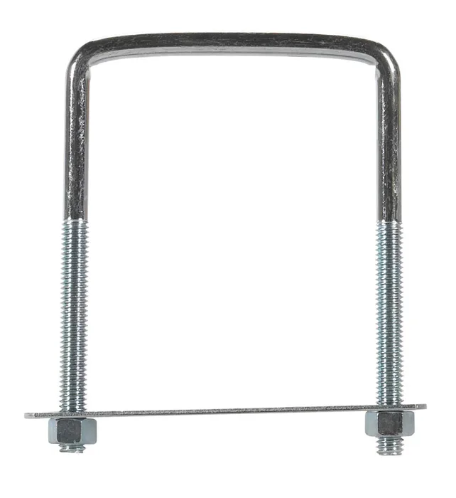 Hampton 3/8 in. X 3.7 in. W X 5 in. L Coarse Zinc-Plated Steel Lumber Size Square Bend U-Bolt (Pack of 5)