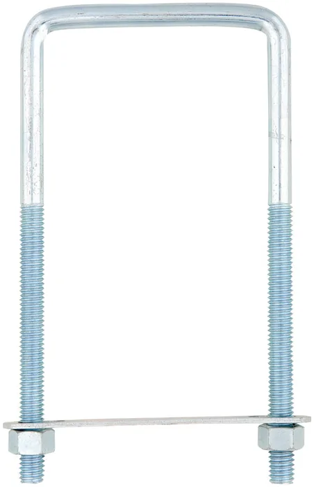 Hampton 3/8 in. X 3-5/8 in. W X 7 in. L Coarse Zinc-Plated Steel Lumber Size Square Bend U-Bolt (Pack of 5)