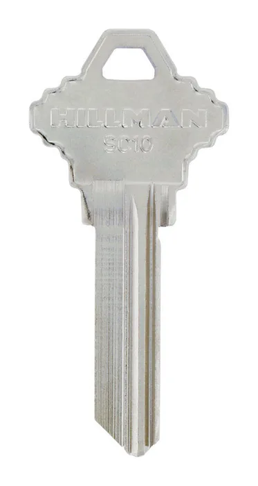 HILLMAN Traditional Silver House/Office Key Blank 125 Single For Schlage Locks Silver (Pack of 4)