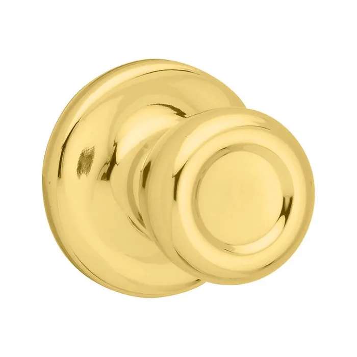 Kwikset Mobile Home Polished Brass Passage Door Knob