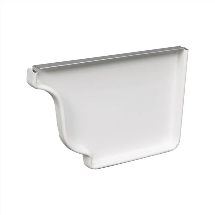 Amerimax 5 in. H X 3.5 in. W X 5 in. L White Aluminum K Right End Cap