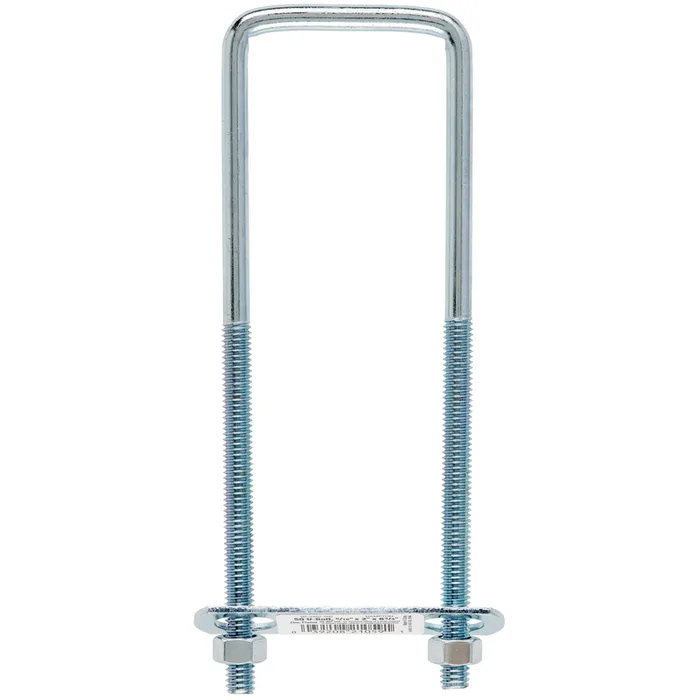 Hampton 5/16 in. X 2 in. W X 6-3/4 in. L Coarse Zinc-Plated Steel Square Bend U Bolt (Pack of 10)