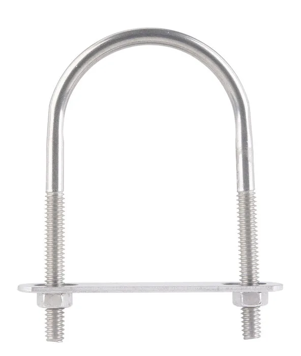 Hampton 1/4 in. X 2 in. W X 3-1/2 in. L Coarse Stainless Steel U-Bolt (Pack of 5)