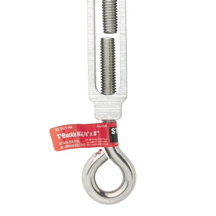 Hampton Zinc-Plated Stainless Steel 0.327 in. D Turnbuckle 350 lb 8 in. L (Pack of 5)
