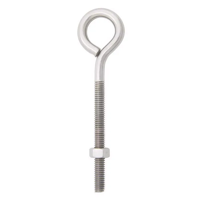 Hampton 5/16 in. X 5 in. L Stainless Stainless Steel Eyebolt Nut Included (Pack of 5)