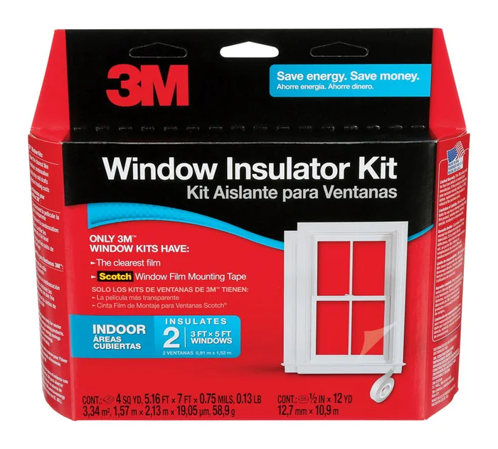 3M Indoor Window Film Insulator Kit 36 in. L X 60 in. W 2 pk