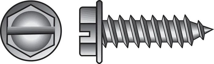 HILLMAN No. 7 Ga. X 1/2 in. L Slotted Hex Washer Head Sheet Metal Screws 100 pk