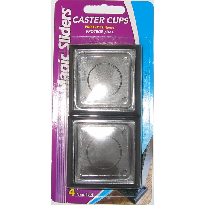 Magic Sliders Plastic Caster Cup Brown Square 2 in. W X 2 in. L 4 pk (Pack of 6)