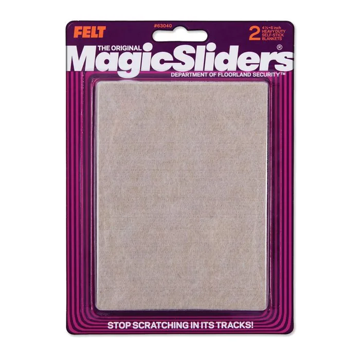 Magic Sliders Felt Self Adhesive Protective Pads Tan Rectangle 6 in. W X 4-1/2 in. L 2 pk (Pack of 6)