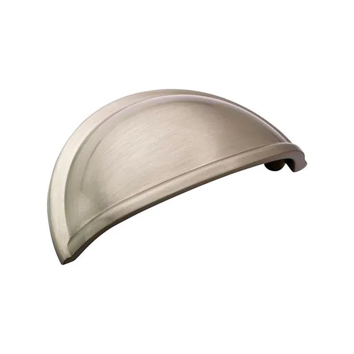 Amerock Traditional Cup Cabinet Cup Pull 3 in. Satin Nickel Silver 1 pk