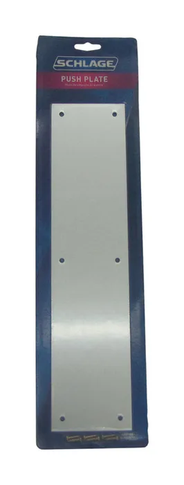 Schlage 3.5 in. H X 15 in. L Chrome Aluminum Push Plate