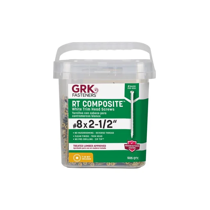 GRK Fasteners No. 8 X 2-1/2 in. L Star Climatek Coarse Trim Screws 505 pk