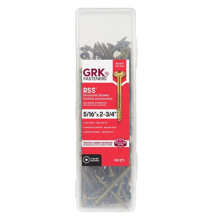 GRK Fasteners 5/16 in. in. X 2-3/4 in. L Star Hex Head W-Cut Structural Screws