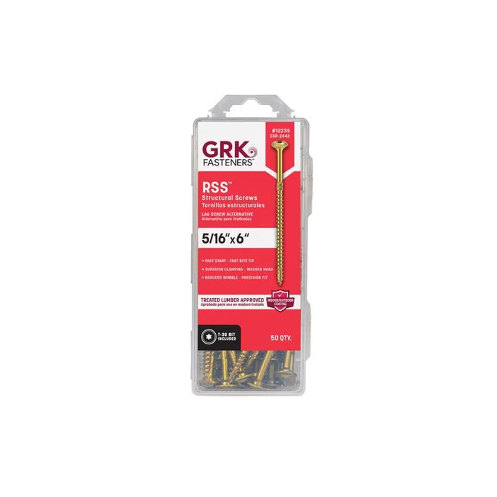 GRK Fasteners 5/16 in. X 6 in. L Star Hex Head W-Cut Structural Screws