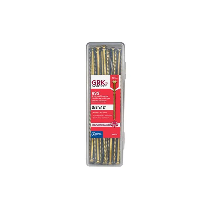 GRK Fasteners 3/8 in. in. X 12 in. L Star Hex Head W-Cut Structural Screws