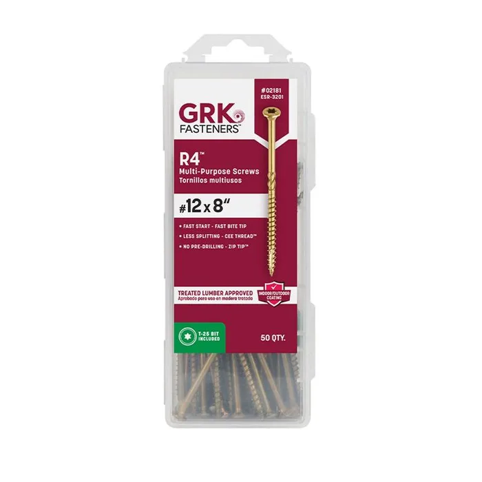 GRK Fasteners No. 12 X 8 in. L Star Climatek W-Cut Framing Screws 50 pk