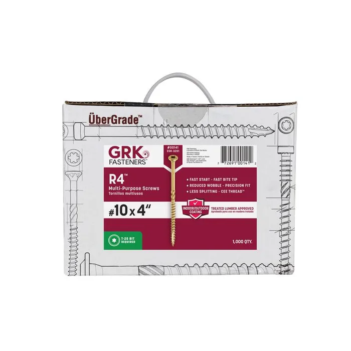 GRK Fasteners No. 10 X 4 in. L Star Climatek W-Cut Multi-Purpose Screws 1000 pk