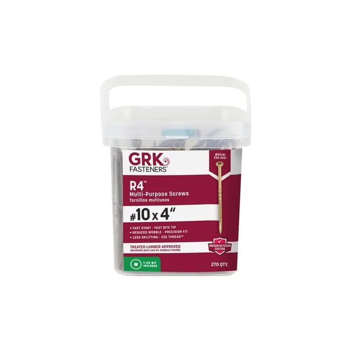 GRK Fasteners No. 10 X 4 in. L Star Climatek W-Cut Multi-Purpose Screws 270 pk