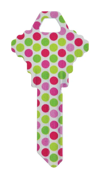 HILLMAN Wackey Polka Dots House/Office Universal Key Blank Single (Pack of 6)
