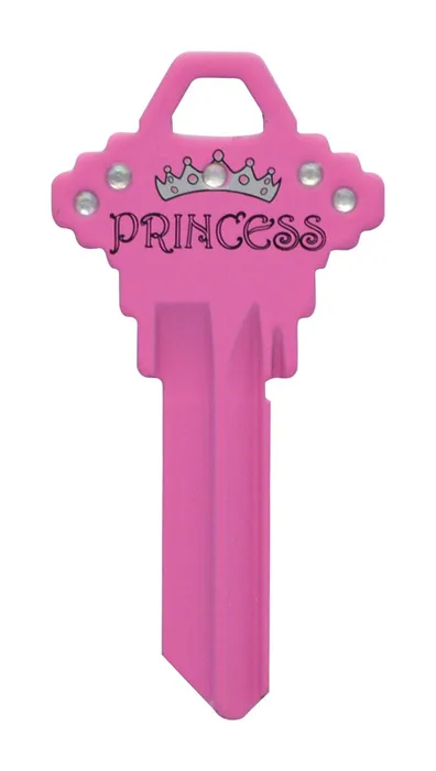 HILLMAN DIVA Princess House/Office Universal Key Blank Single Pink (Pack of 6)