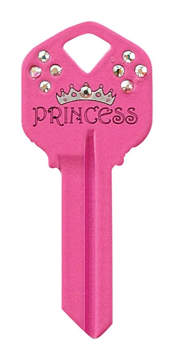 Hillman DIVA Princess House/Office Universal Key Blank Single Pink (Pack of 6)