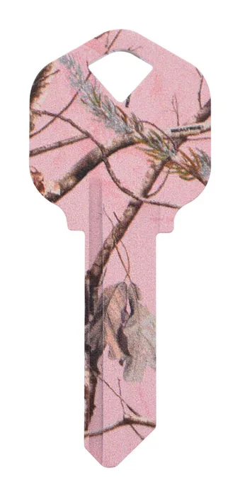 HILLMAN RealTree Pink House/Office Universal Key Blank Single Pink (Pack of 6)
