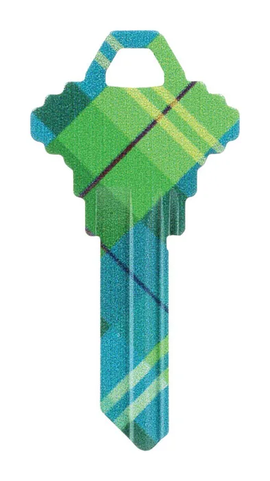 HILLMAN Wackey Plaid House/Office Universal Key Blank Single (Pack of 6)