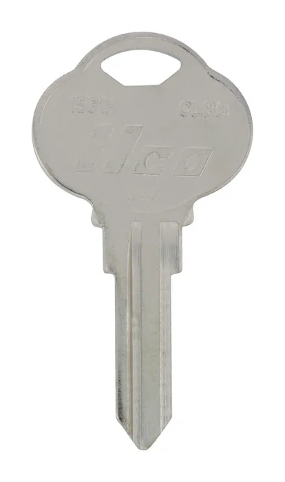 HILLMAN KeyKrafter Automotive Key Blank 190 Double For Club Steering Wheel Silver (Pack of 4)
