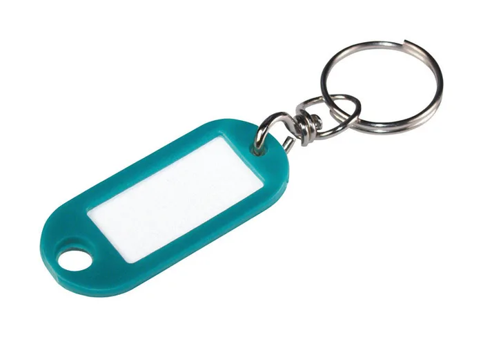 Hillman Metal/Plastic Assorted Labeling/ID Key Ring (Pack of 5)