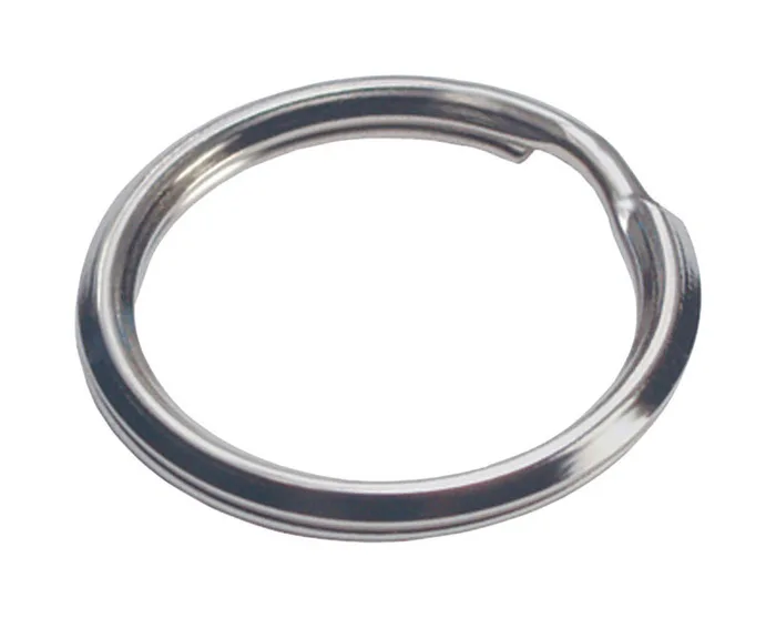 HILLMAN Tempered Steel Silver Split Rings/Cable Rings Key Ring (Pack of 50)