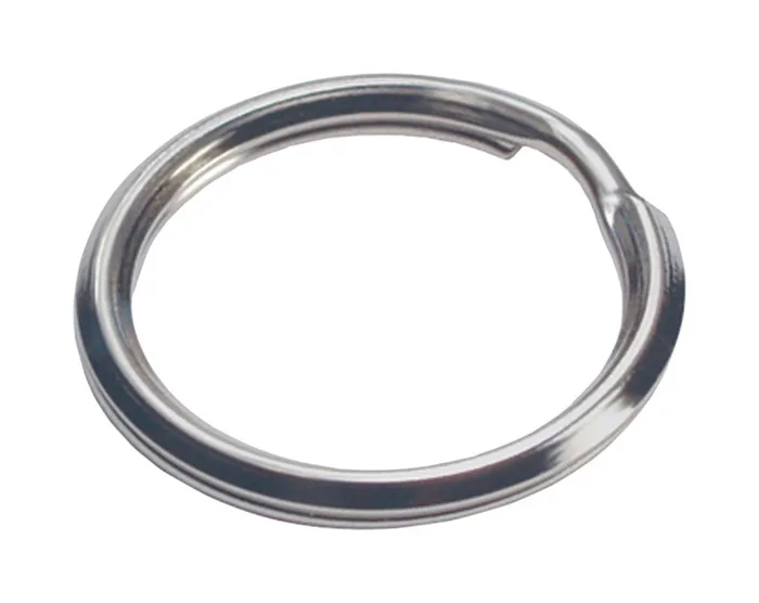 HILLMAN Tempered Steel Silver Split Rings/Cable Rings Key Ring (Pack of 50)