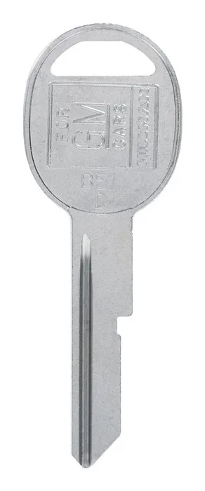 HILLMAN Traditional Key Automotive Key Blank Single For GM Silver (Pack of 10)