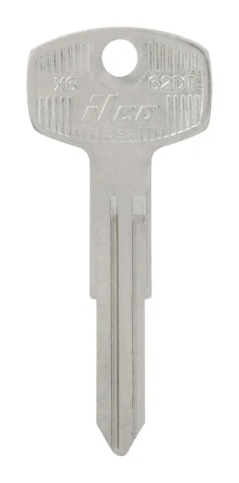HILLMAN Traditional Key Automotive Key Blank Double For Nissan Silver (Pack of 10)