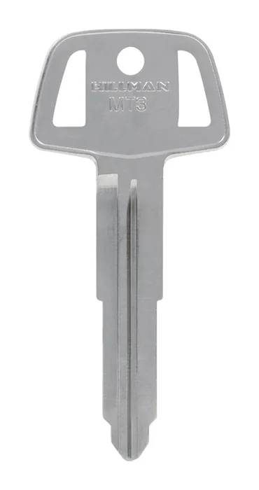 HILLMAN Traditional Key Automotive Key Blank Double For Mitsubishi Silver (Pack of 10)