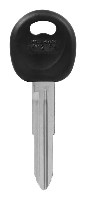 HILLMAN Traditional Key Automotive Key Blank Double For Hyundai Black/Silver (Pack of 5)