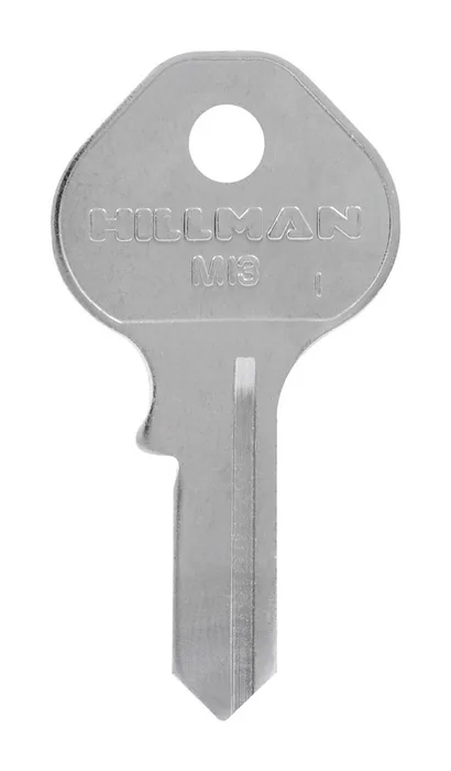 HILLMAN M-1P Padlock Key Blank M13 Single Silver (Pack of 10)