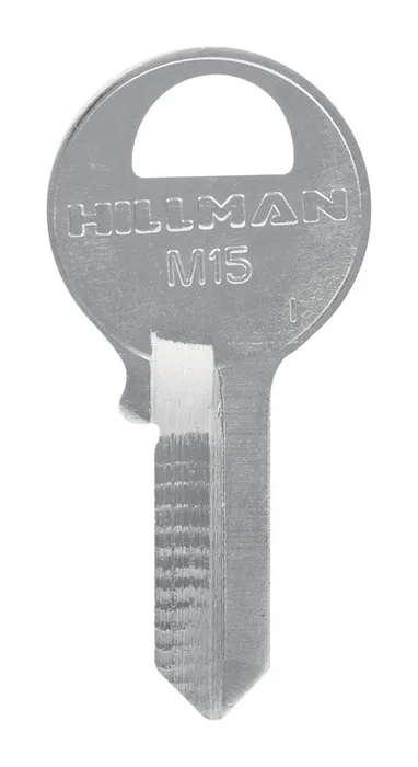 HILLMAN Traditional Key Padlock Key Blank Single For Master Locks Silver (Pack of 10)