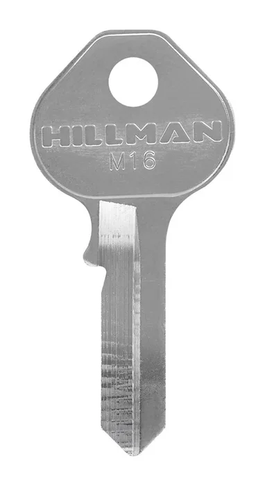 HILLMAN Traditional Key Padlock Key Blank Single For Master Locks Silver (Pack of 10)