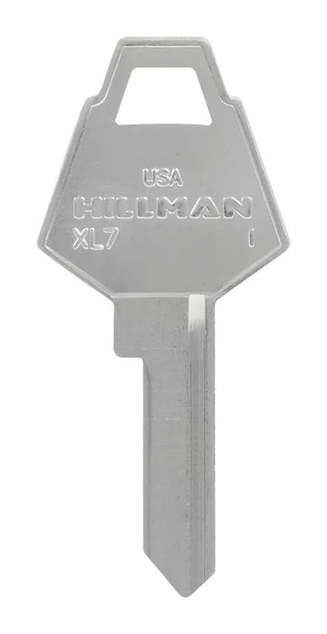 HILLMAN Mailbox Universal Key Blank XL7 Single Silver (Pack of 10)