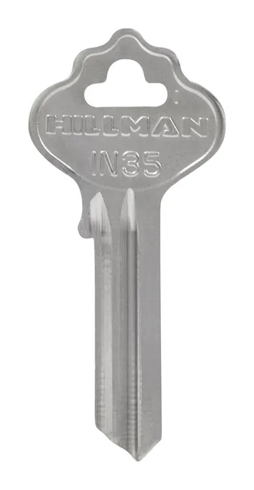 HILLMAN IN35 House/Office Universal Key Blank Single Silver (Pack of 10)