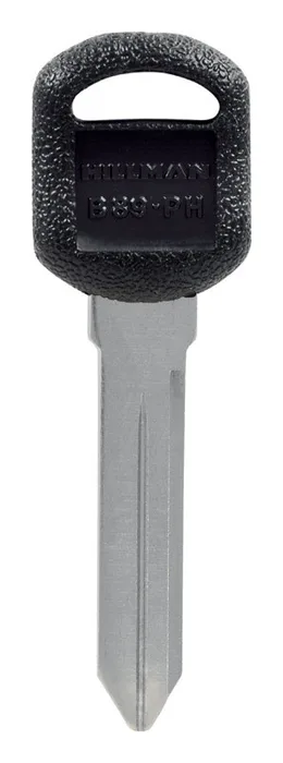 HILLMAN Traditional Key Automotive Key Blank Double For GM Black/Silver (Pack of 5)