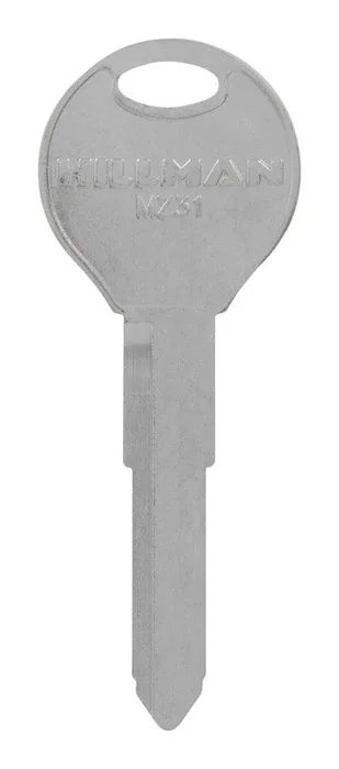 HILLMAN Traditional Key Automotive Key Blank Double For Mazda Silver (Pack of 10)